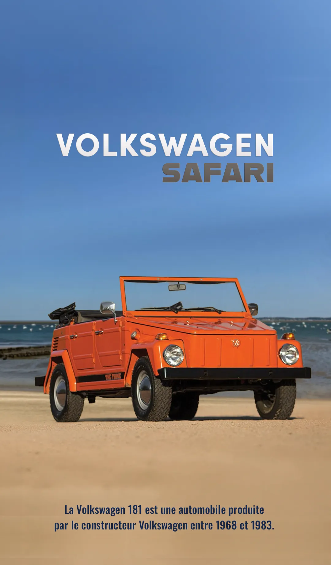 Volkswagen 181 Safari robuste pour l'aventure