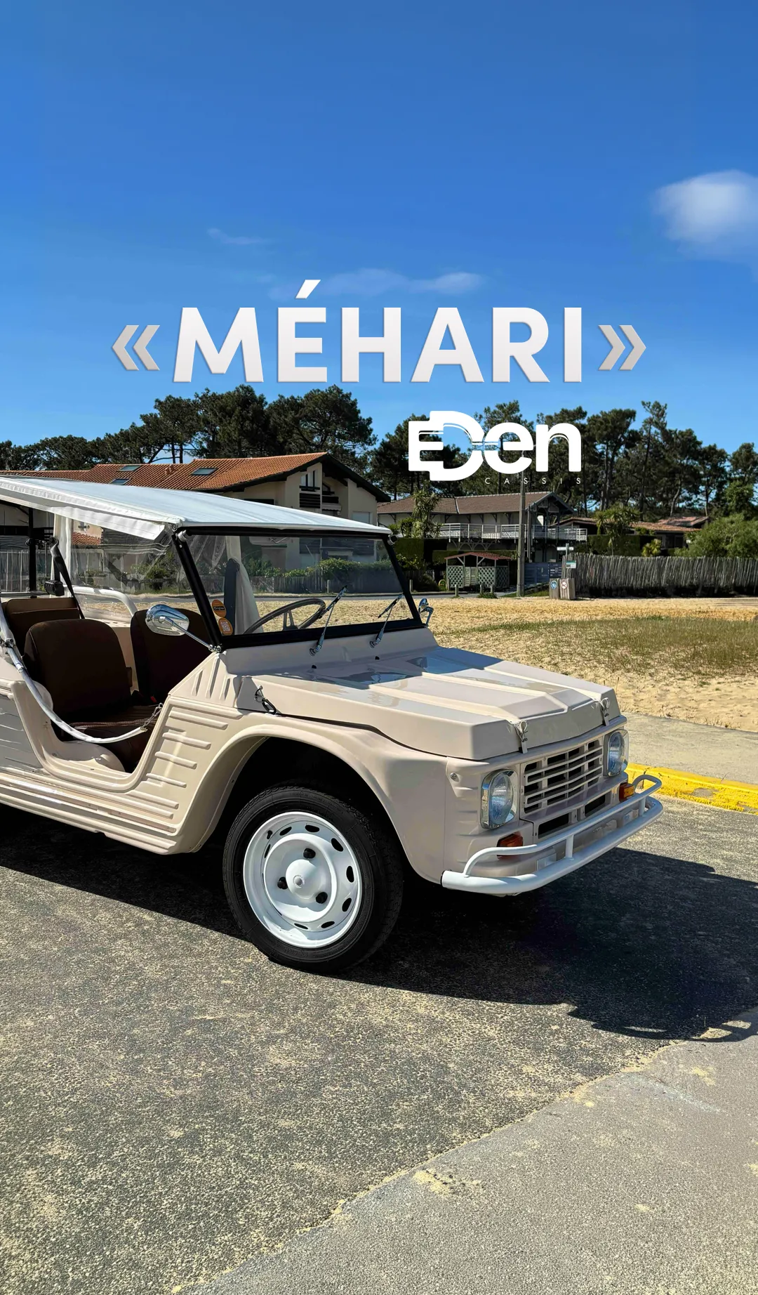 Méhari Eden Café Crème élégante dans un jardin